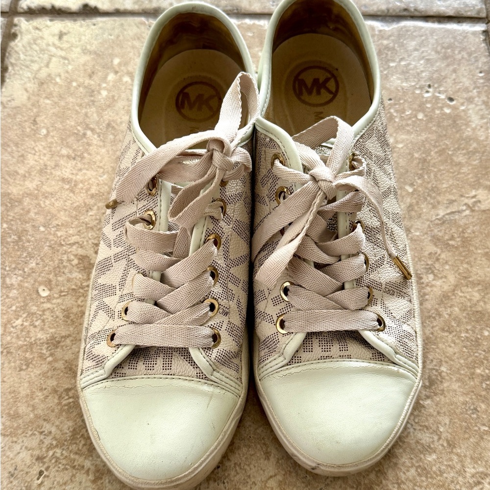 Michael Kors white tennis shoes - 7.5